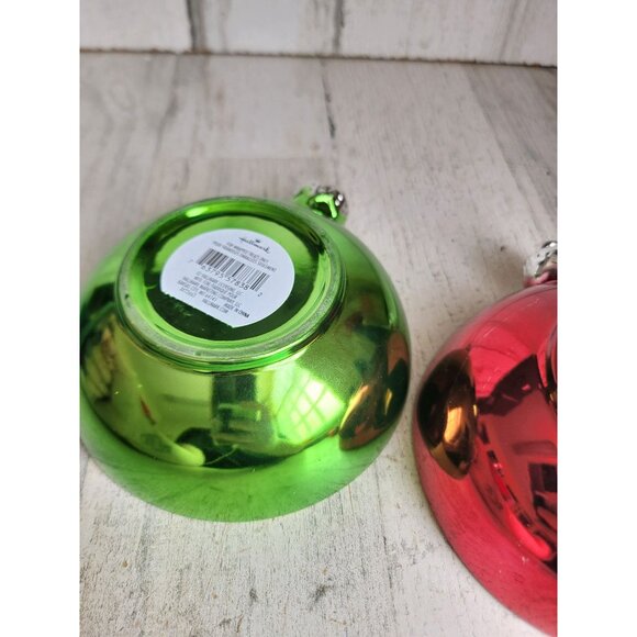 Hallmark red green ball‎ ornament candy dish Xmas set decor - Picture 7 of 7
